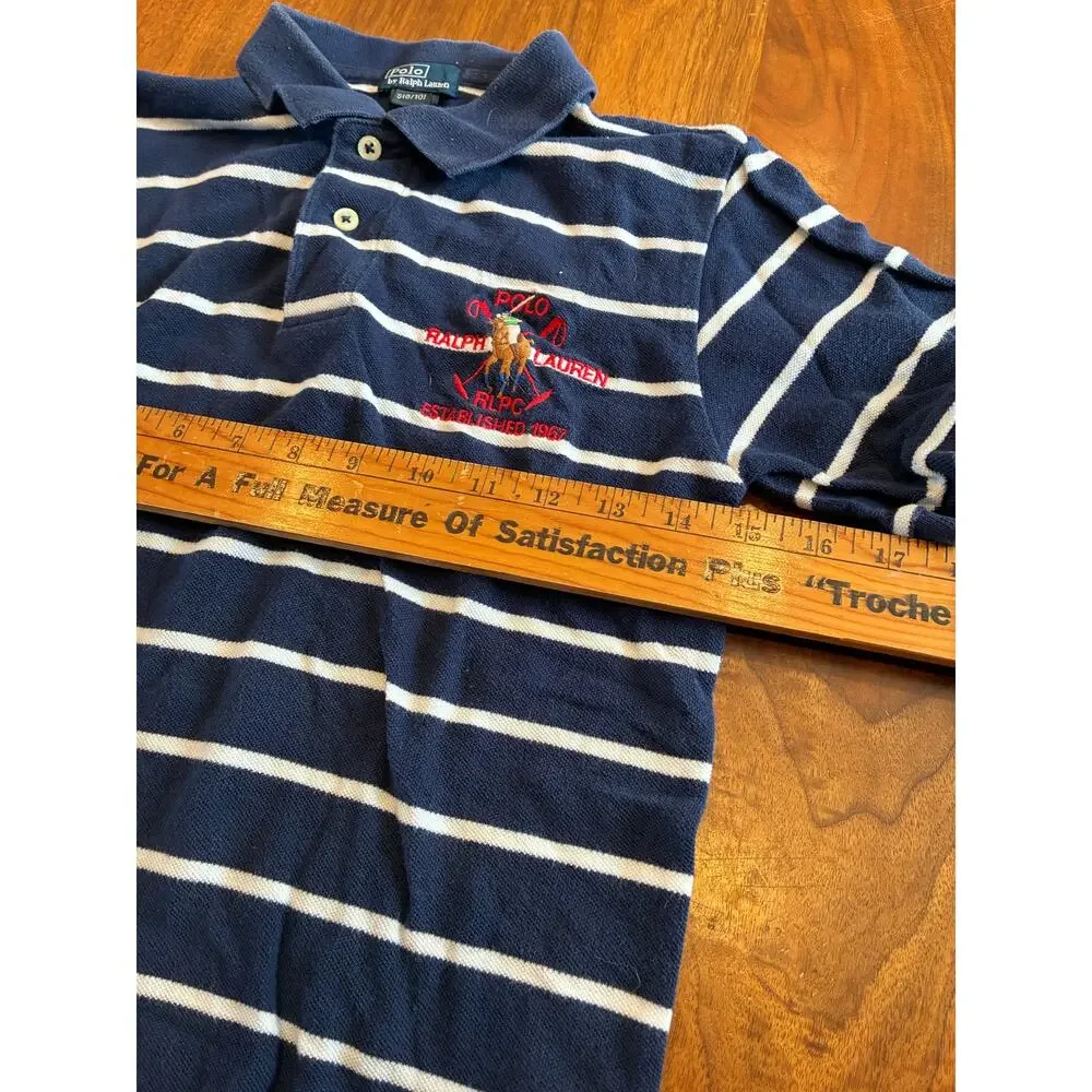 Vintage POLO Ralph‎ Lauren boys button polo big horse 8/10